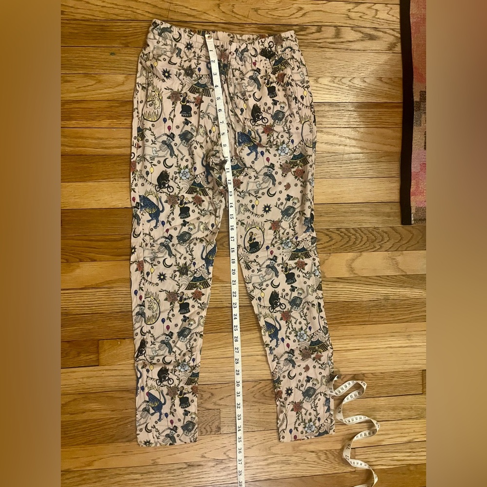 Zadig & Voltaire Parono Circus Skeleton Print Drawstring Waist pants pink - Picture 9 of 11